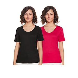 Indigo Women’s Regular T-Shirt (AW21/IND-9013_red+Black_X_Large