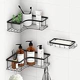 LiviNGPAi Corner Shower Caddy, Corner Shower Organizer, Corner Shower Shelves, Adhesive Bathroom Org