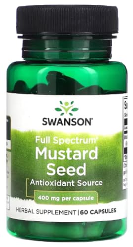 Swansons Swanson - Full Spectrum Mustard Seed | Botanical Support | Natural 400mg Capsules - 60 Count