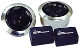 Lanzar Upgraded 1'' Pair Tweeter - Titanium Dome Speaker - Powerful 100 Watt Peak 1.2-25 kHz Frequency Response and 4 Ohm w/Heavy Duty Aluminum Housing and 3 Mounting Option - Optidrive OPTITW