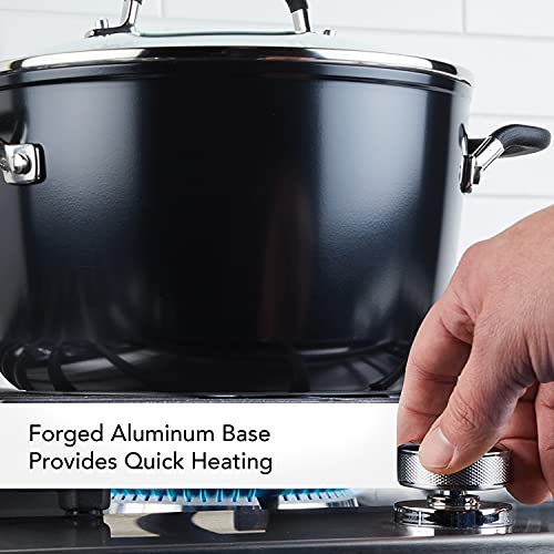 KitchenAid Hard Anodized Nonstick Stock pot with Lid, 8-Quart, Onyx Black - image 3