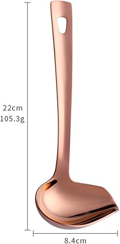Miniatura 3 de GAMIRA Spoon Sauce Drizzle Spoon with Spout Stainless Steel Soup Ladle Kit Dinnerware Serving Spoon Creative Oil Spoon Kitchen Utensils (Color  Gold)