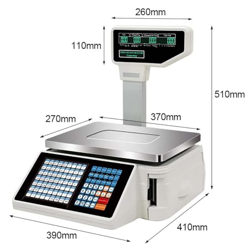 Báscula digital portátil con impresora y pantalla doble miniatura 7