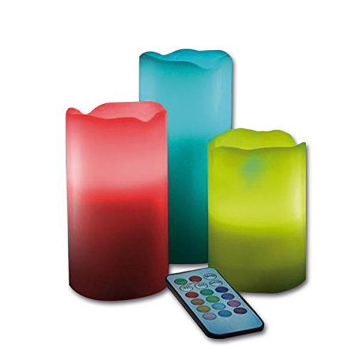 Ledkia Pack De 3 Velas LED Cera Natural | Leroy Merlin