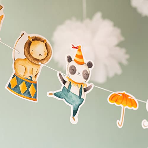 Papierdrachen Girlande Geburtstag - Zirkus - Deko für Kindergeburtstag - 10 m Partygirlande für Deine Feier - für Mädchen und Jungen - Party Deko Geburtstagsdeko Set 3
