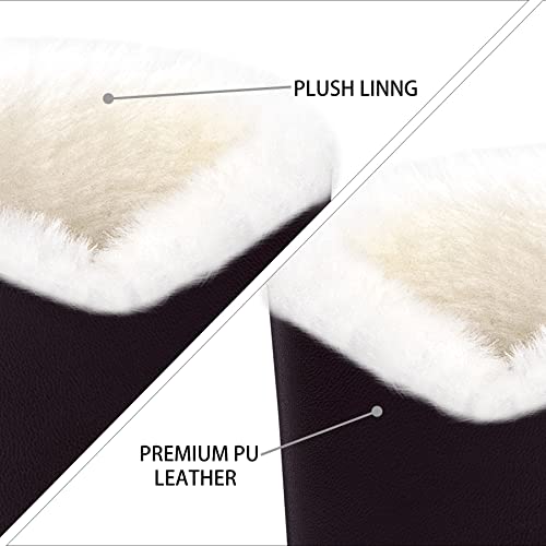 Image of Plush Fluffy Lined Anti-scratch Eyeglasses Holder Protective Glasses Stand Case