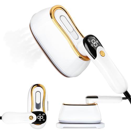 Tuocal Travel Iron Portable Clothes Steamer, 1200W LCD Screen 9S Fast Heat-up Garments Wrinkles...