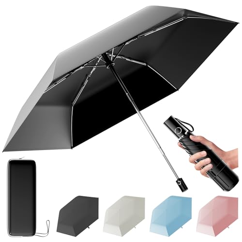 Moorrlii Automatic Folding Travel Umbrella - Compact Windproof Rainproof Sunproof