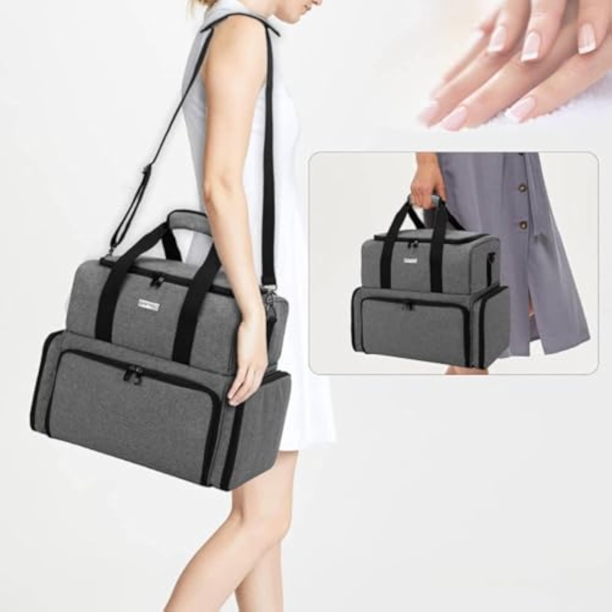 Nail Polish Organizer Bag Multiple Pockets