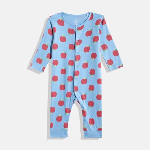 Image of Mothercare Sleepsuit Sleeveless Cotton Apple Print Pack of 5 Multicolour