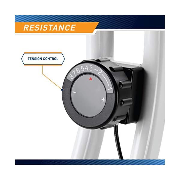 Marcy Foldable Exercise Bike with Adjustable Resistance for Cardio Workout and Strength Training NS-652