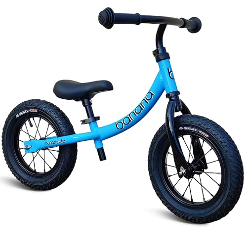 Banana Bike LT Balance Bike for Boys and Girls - Lightweight Aluminum No Pedal Kids' Bikes for Ages 2-5 - Adjustable Handlebar, Seat, EVA Tires - Ideal Training Bikes for Toddlers - Blue, 85x46x60 cm