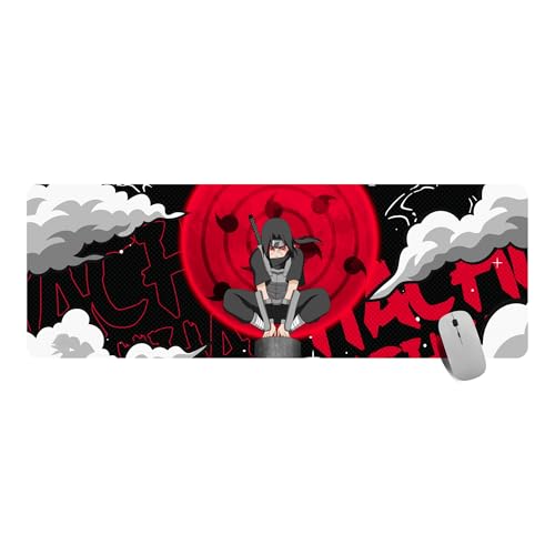 Image of MASIPICKS - XXL Size Anime & Gaming Mouse Pad [Rubber Base] | Mouse Pad (31 x 12 Inches) 3mm Desk Mat (Sharingan)