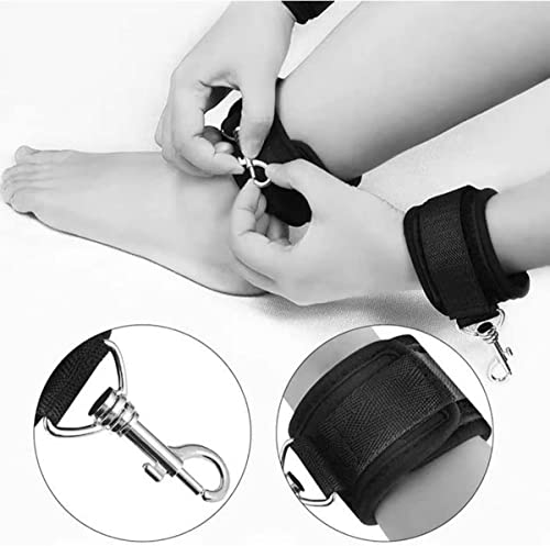 Bed Bondage Restraints Sex Adult,Bdsm Sex Handcuffs Bed Restraint Straps For Couples, Under King/Queen Bed Sex Bondage Romance Straps For Couple,Sexy Toys Set With Adjustable 2X2 Wrists Ankle Cuffs #TOP5