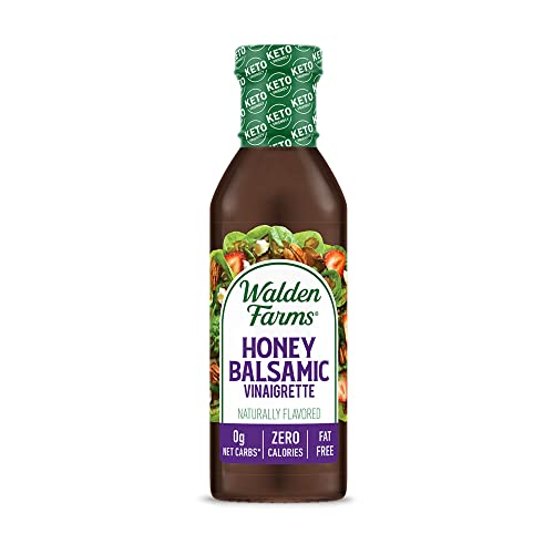 Walden Farms Honey Balsamic Vinaigrette – Calorie-Free, Low Carb, Keto-Friendly, Vegan, Sugar-Free...