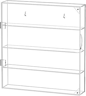 Acrylic Display Case for Mini Pop Figures Clear Display Shelf with Door Wall Mounted Collection Display Case Wall Mounted Cabinet Organizer for Mini Toys