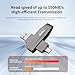 Netac 256GB Portable External USB Solid State Drive, up to 550MB/s Type-c and USB 3.2 Dual Interface for Data Storage, Expansion of Storage for Photos/Videos/Music/Files, US8