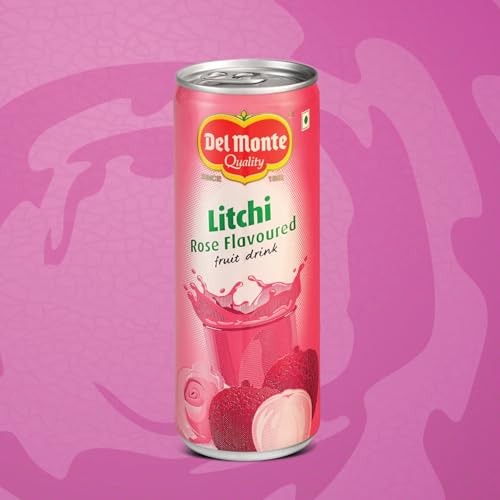Del Monte Litchi Rose Fruit Drink, Pack of 6, 240ml