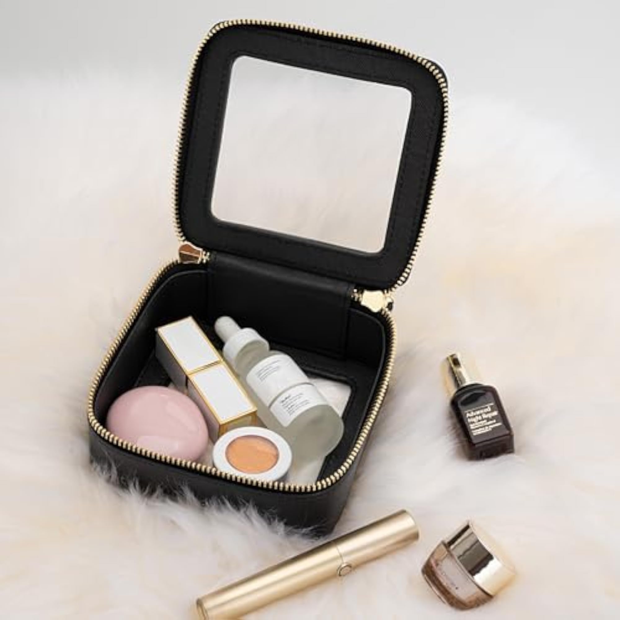Mini Travel Toiletry Bag, Black