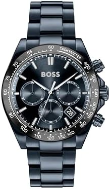 BOSS Chronograph Quarz Uhr für Herren Kollektion Hero 2.0 mit Blaues Edelstahlarmband - 1514270