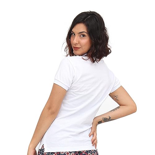 Camisa Camiseta Polo Feminina Lisa Piquet Sem Bolso Macia (M, Rosa)