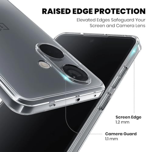Image of Crystal Clear Back Case for OnePlus Nord CE 5 | Lifetime Anti-Yellowing Hard Back Cover | Shockproof Protection with Raised Camera Guard