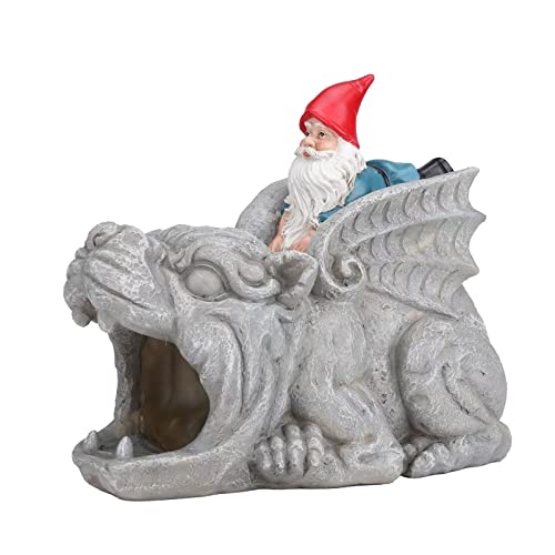WONDER GARDEN Wichtel-Fallauslauf - dekorative Fallausgießer-Verlängerungen, Spritzschutz für den Außenbereich, wasserdichtes Harz für Rasen, farbige Zwerge, Reiten, Drachenrinnen, Spritzschutz Cover