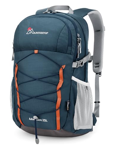 Mountaintop 25L Wanderrucksack Herren Damen Trekkingrucksack Outdoor Rucksäcke für Camping Wandern Reisen(Nebelblau)