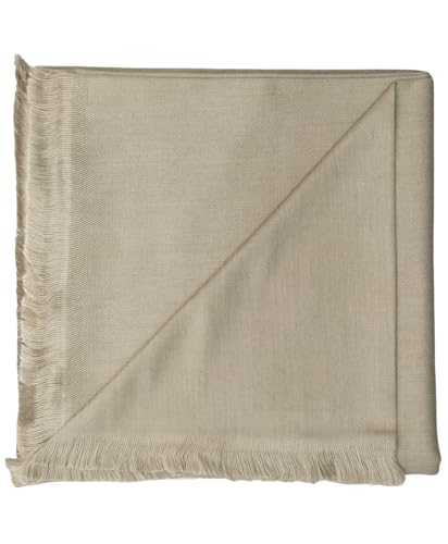 Image of Arvore Bunkaar Men's Dhariwal Plain Woolen Handloom Lohi /Shawl (48 inch X 102 inch)