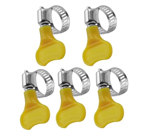 LonESA 14-Pack Stainless Steel Hose Clamps, 10-16mm (3/8"-5/8") Adjustable Thumb