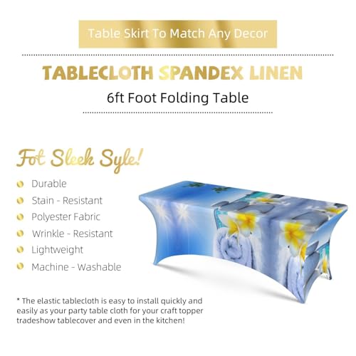Housse de table tropicale pour décorer vos buffets de mariage 1m80 - 6