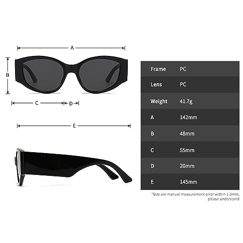 cat eye sun glasses for women black brown uv400 thick sunglasses female summer style2