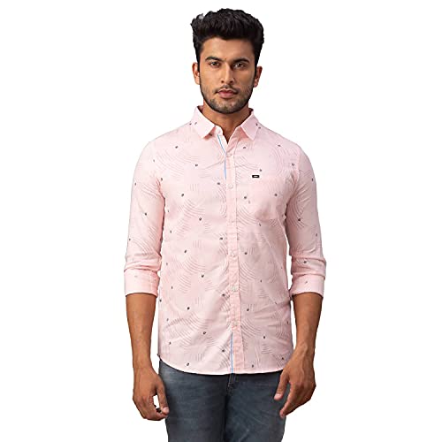 Image of Spykar Men's Printed Slim Fit Shirt