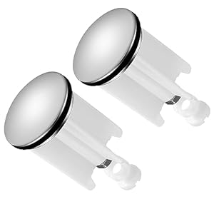 Aoyfuwell Verchromte Abflussstopfen 2 STK Waschbeckenstöpsel