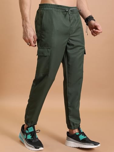 Image of Highlander Men's Cargo Jogger Trousers| Utility Pockets | Trouser for Men | Men Trousers