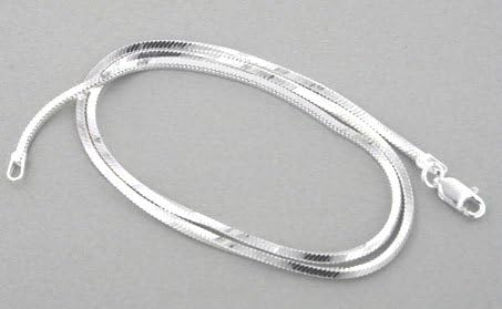 Miniatura 5 de Collar de plata de ley de 0.079in con corte de diamante cuadrado de serpiente mágica longitud (longitud de 14, 16, 18, 20, 22, 24, 26, 28, 30, 32,