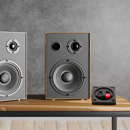 Tongze Speaker Terminal Cup 4PCS Square Express Spring Clip Double Binding Post Screw Wire Car Subwoofer Speaker Wire Terminal Connector-Square