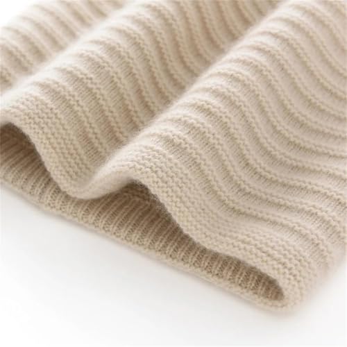 Kaszmirowa dzianinowa czapka beanie ciepła czapka unisex - gruby prążkowany styl zimowy