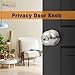 Probrico Brushed Nickel Bed/Bath Door Knobs, Satin Ball Door Knob, Interior Door Knobs for Bedroom Bathroom, Privacy Function, 10 Pack