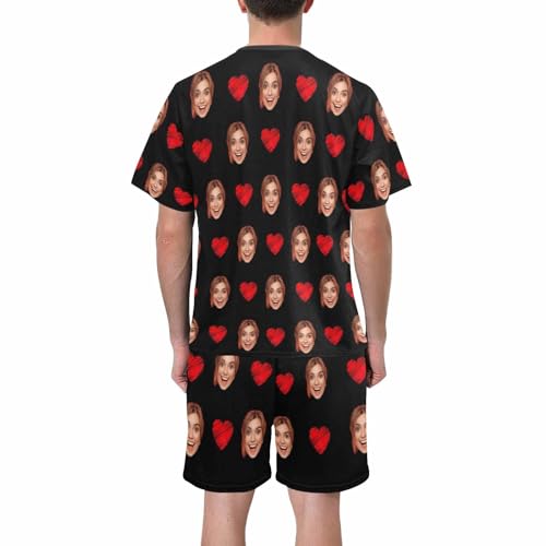 M YESCUSTOM Custom Personalized Funny Pajamas Set with Face for Women Men Customized Photo Sleepwear Loungwear PJ Sets4