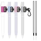 Likesing Portable Pen Holder for Lanyard, Elastic Pen Pencil Holder with Silicone Lanyard Around Neck for Nurses, Teachers, Waitres, Carpenters, Construction Workers, Contractors and Pros
