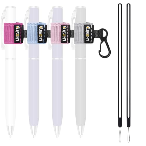 Likesing Portable Pen Holder for Lanyard, Elastic Pen Pencil Holder with Silicone Lanyard Around Neck for Nurses, Teachers, Waitres, Carpenters, Construction Workers, Contractors and Pros