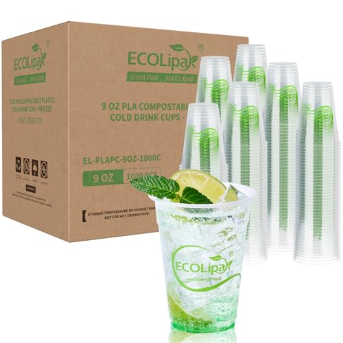 ECOLipak 1000 Count Biodegradable Drinking Cups