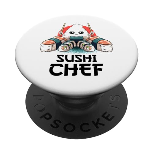 Sushi Chef Sushi Lovers Kawaii Food Japanese Anime Sushi PopSockets Swappable PopGrip