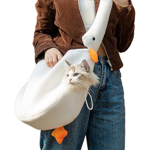 de Viaje para Perros | Mochila antifuga Suave y cálida | Mochila de Peluche para Mascotas, de Viaje de Invierno cálida, de Mascotas a Prueba de Escapes, Ganso para Animales do
