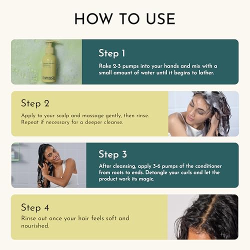 Fix My Curls Cleanse & Condition Bundle | For Cleansing, & Moisturising Curly & Wavy Hair, Sulphate & Silicone Free |Anti Dandruff, Tea Tree|50ml each (Cleanse & Condition, 100ml (Pack of 2))