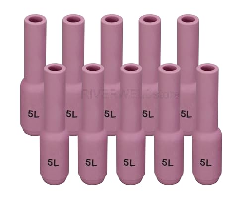 Image of RIVERWELD TIG Alumina Nozzles Ceramic Cups 10N49L #5L 5 /16 inch 8.00mm 10pcs