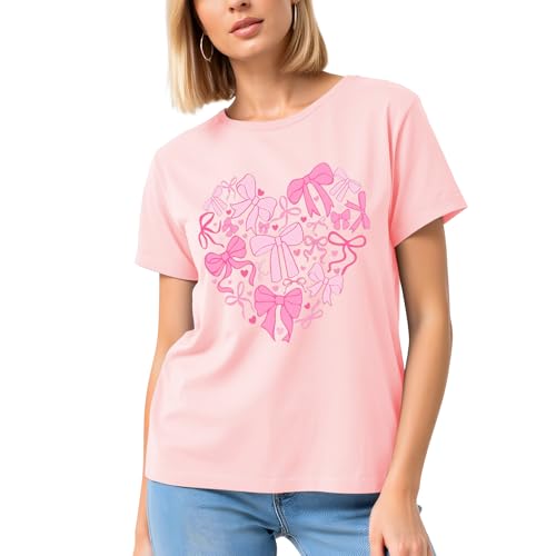 Image of Breast Cancer Awareness Ribbon Shirt Women-in October We Wear Pink Tees | Meaningful October Breast Awareness Cancer Shirt Pink Butterfly Short Sleeves Perfect for Survivors and Family Supporters