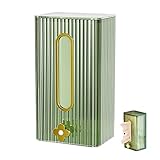 DASITON Wall Hanging Tissue Holder,Toilet Paper Holders,Tissue Cover Box,for Kitchen,Bathroom,Vanity Countertops, Bedroom Dressers and Tables,Gifts for Others.（Green