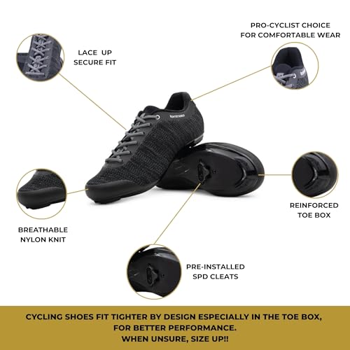 Image of Tommaso Strada Mens SPD Shoes-Ready-to-Ride Mens Cycling Shoes with Pre-Installed SPD Cleats-Explore Vareity Cycling Shoes & Bike Accessories.